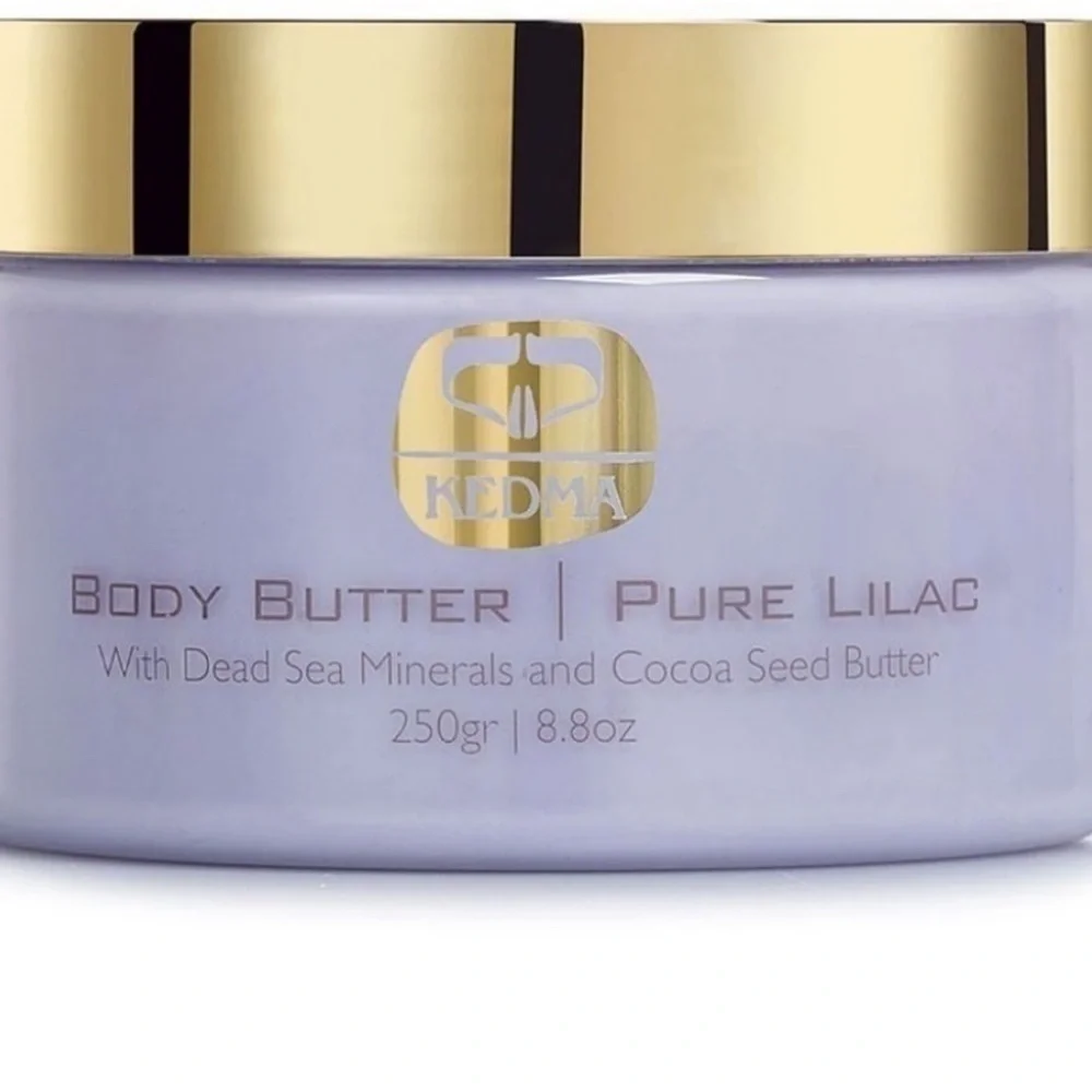 KEDMA Body Butter Lilac 8.8 ounces New Dead Sea Minerals Cocoa Seed Butter